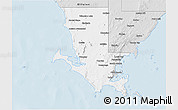 Silver Style 3D Map of Lower Eyre Peninsula