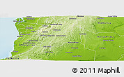 Physical Panoramic Map of Mount Barker