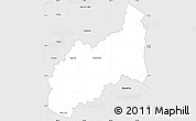 Silver Style Simple Map of Mount Barker