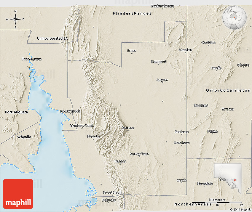 Shaded Relief 3D Map of Mount Remarkable