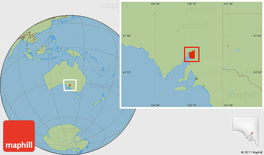 Savanna Style Location Map of Mount Remarkable