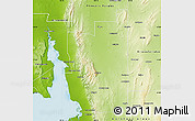 Physical Map of Mount Remarkable