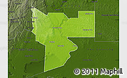 Physical Map of Murray Bridge, darken