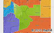 Physical Map of Murray Bridge, political outside