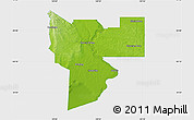 Physical Map of Murray Bridge, single color outside
