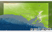 Physical Panoramic Map of South Australia, darken