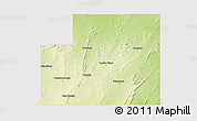 Physical 3D Map of Peterborough, cropped outside
