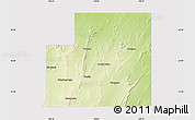 Physical Map of Peterborough, cropped outside