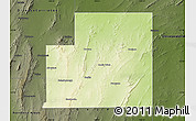 Physical Map of Peterborough, darken