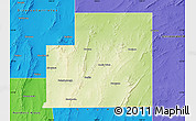 Physical Map of Peterborough, political outside