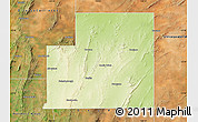 Physical Map of Peterborough, satellite outside