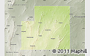 Physical Map of Peterborough, semi-desaturated