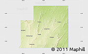 Physical Map of Peterborough, single color outside