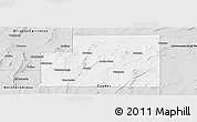 Silver Style Panoramic Map of Peterborough