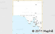 Classic Style Simple Map of South Australia, single color outside