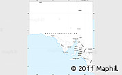 Silver Style Simple Map of South Australia