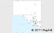 Silver Style Simple Map of South Australia, single color outside