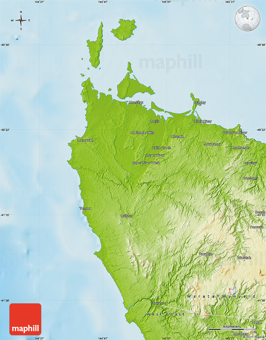 Physical Map of Circular Head