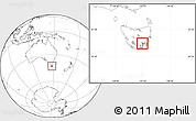 Blank Location Map of Hobart