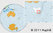 Political Location Map of Hobart, highlighted parent region