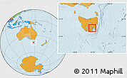 Political Location Map of Hobart