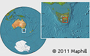 Satellite Location Map of Hobart