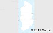 Silver Style Simple Map of King Island