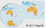 Political Location Map of Launceston, within the entire country