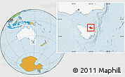 Political Location Map of Launceston, highlighted country