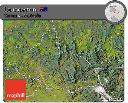 Satellite Map of Launceston