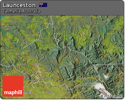 Satellite Map of Launceston