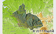 Satellite Map of Launceston, physical outside