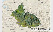 Satellite Map of Launceston, shaded relief outside