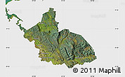 Satellite Map of Launceston, single color outside