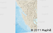 Shaded Relief 3D Map of West Coast