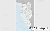 Gray Map of West Coast, single color outside