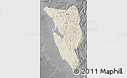 Shaded Relief Map of West Coast, darken, desaturated