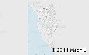 Silver Style Map of West Coast, single color outside