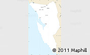 Classic Style Simple Map of West Coast