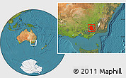 Satellite Location Map of Alpine