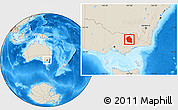 Shaded Relief Location Map of Alpine