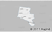 Gray 3D Map of Ballarat, single color outside