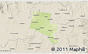 Physical 3D Map of Ballarat, shaded relief outside