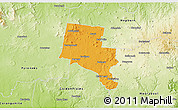 Political 3D Map of Ballarat, physical outside