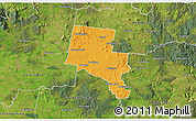 Political 3D Map of Ballarat, satellite outside