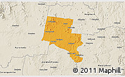Political 3D Map of Ballarat, shaded relief outside