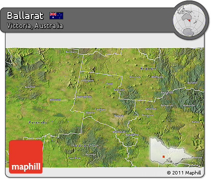 Satellite 3D Map of Ballarat