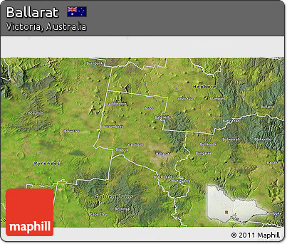 Satellite 3D Map of Ballarat