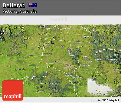 Satellite 3D Map of Ballarat
