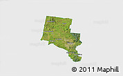 Satellite 3D Map of Ballarat, single color outside